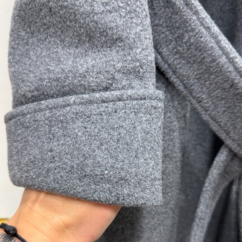 Gray Wool Blend Women's Coat - Picture 5 of 7
